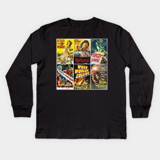 50s Sci-Fi Poster Collection Kids Long Sleeve T-Shirt